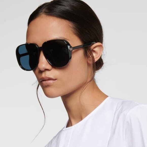 Dior DDOLL R1U 30C6 Sunglasses Blue Round Frame, Khaki Gradient Lenses main image 9